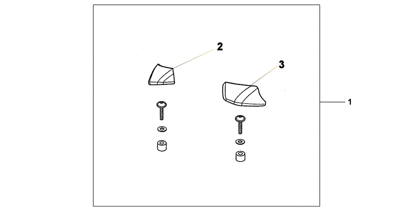 FJS600 Pillion arm rest set