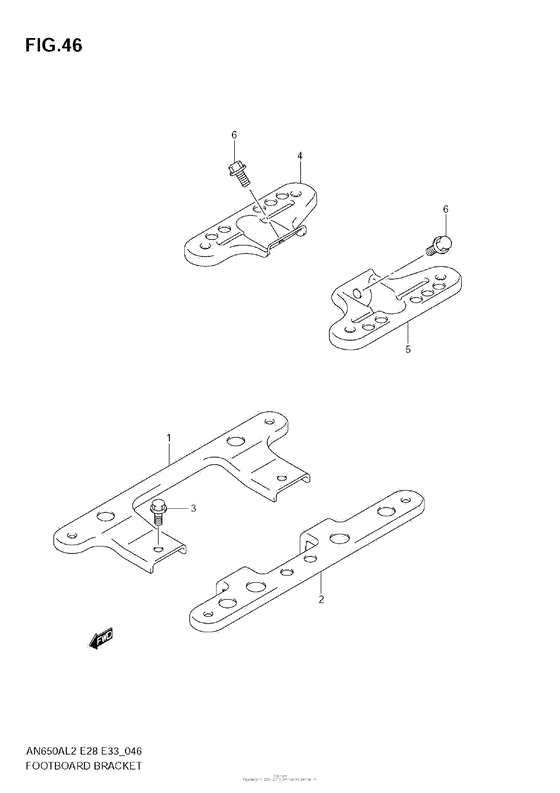 AN650 (ABS) Footboard Bracket