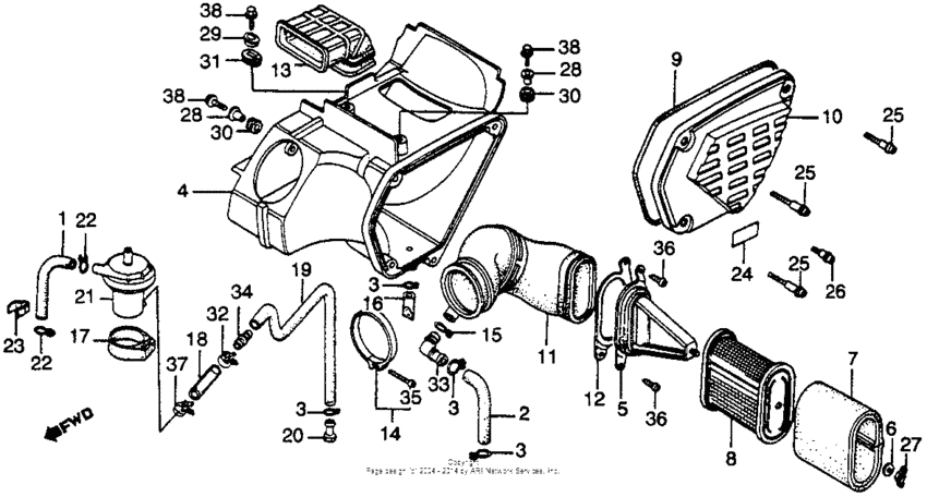 Xl500r air cleaner 82