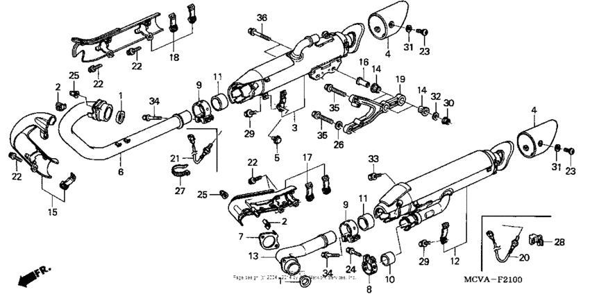 VTX1800R2 Exhaust muffler (1)