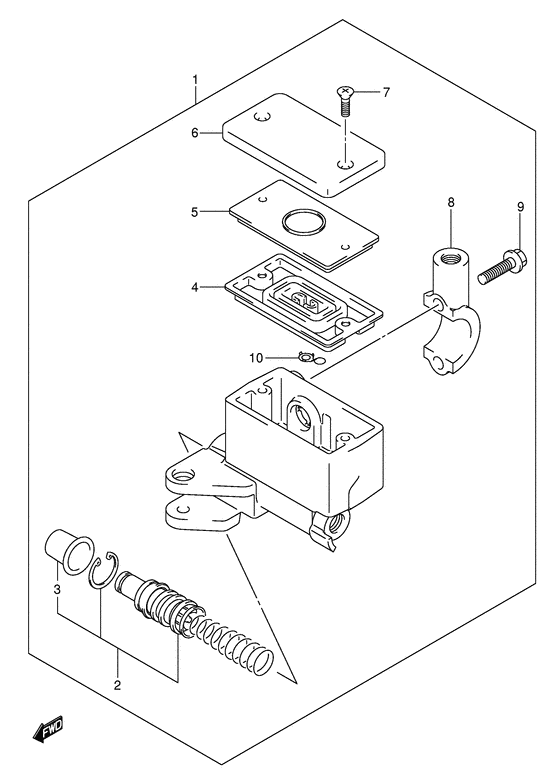 DL1000 Передний тормозной цилиндр