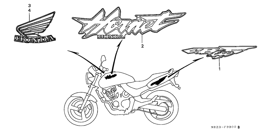 CB600F Label read the manual