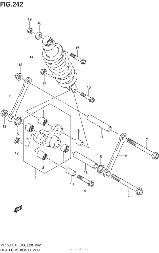VL1500B Rear Cushion Lever (Vl1500L4 E28)
