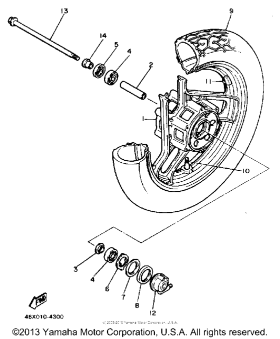 FZ600T Переднее колесо