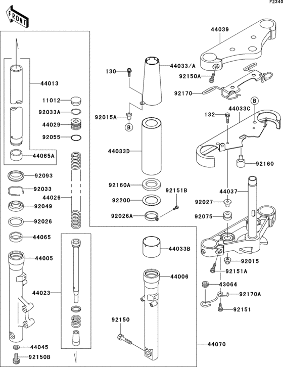 VN800 Front fork(1 / 2)