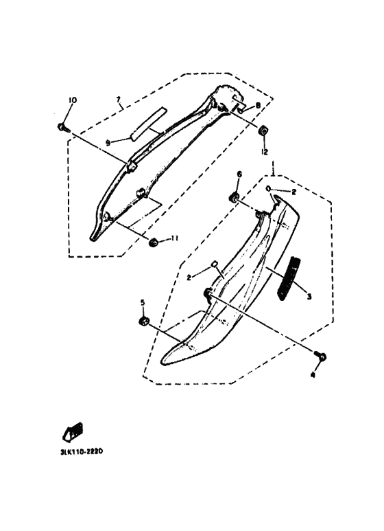 FZR1000 FZR1000D Боковая крышка
