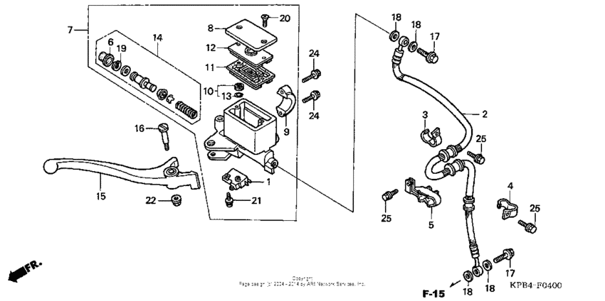 Front brake master cylinder (1)