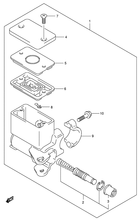 AN650 Задний тормозной цилиндр