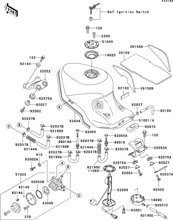Fuel tank(1/2)(zx1100-d4)