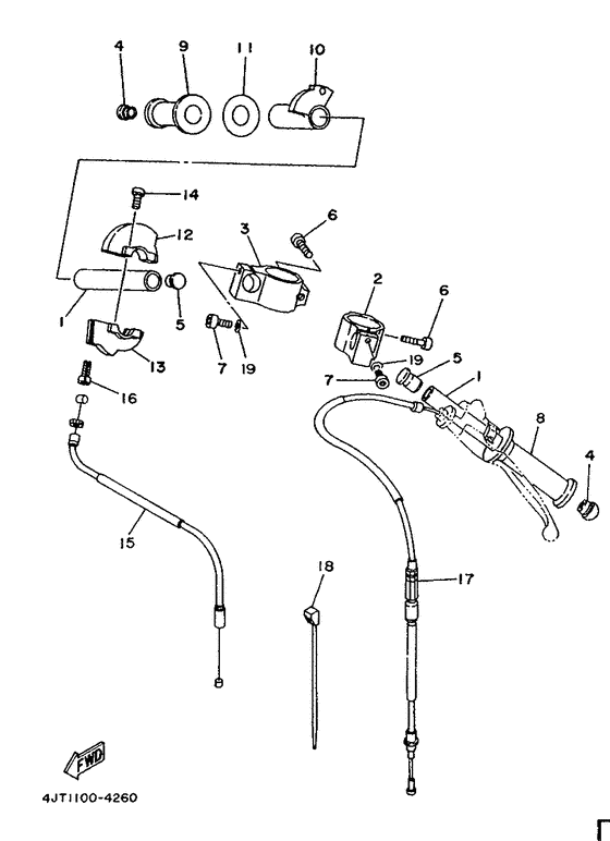 Steering handle. cable