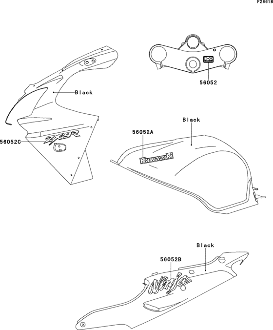 ZX900 Decals(black)(zx900-e1)