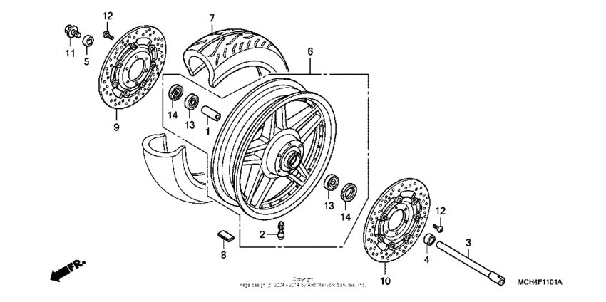 Front wheel (vtx1800f)