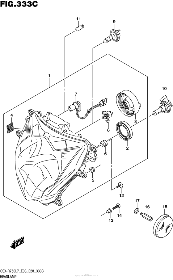 Headlamp (Gsx-R750L7 E33)