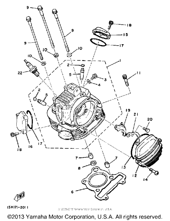 XT125KC Головка цилиндров