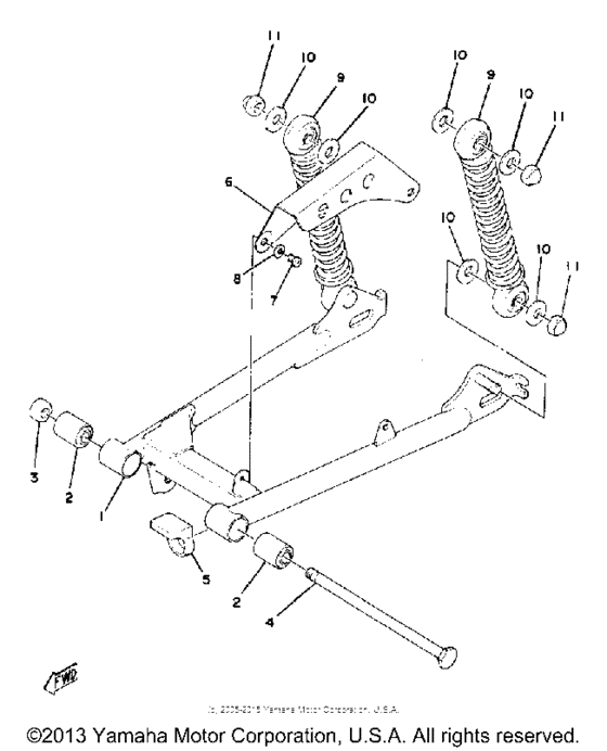 Rear arm-suspension