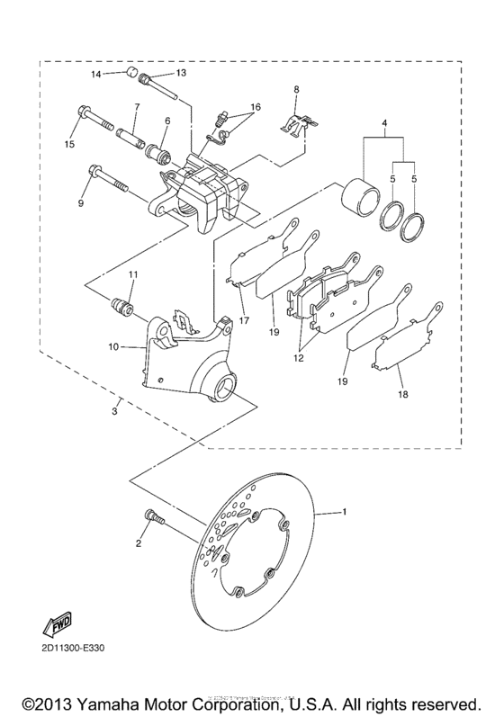 FZS10YG Задний суппорт