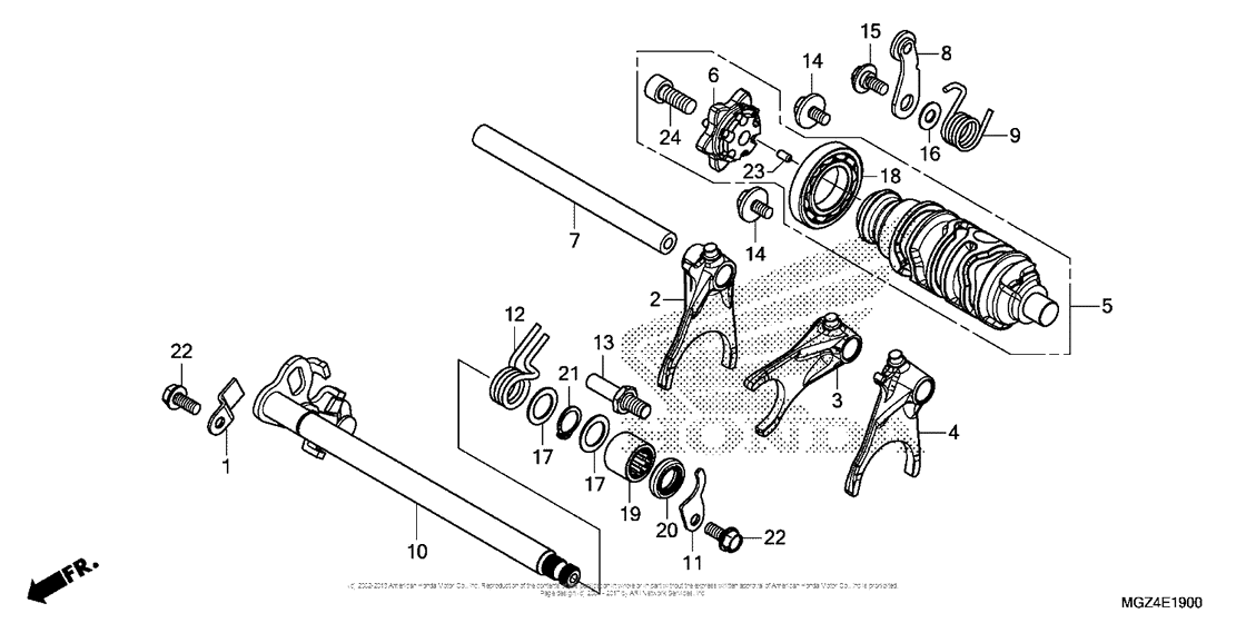 CBR500R (ABS) Вилка переключения передач