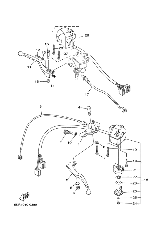 Handle switch. lever