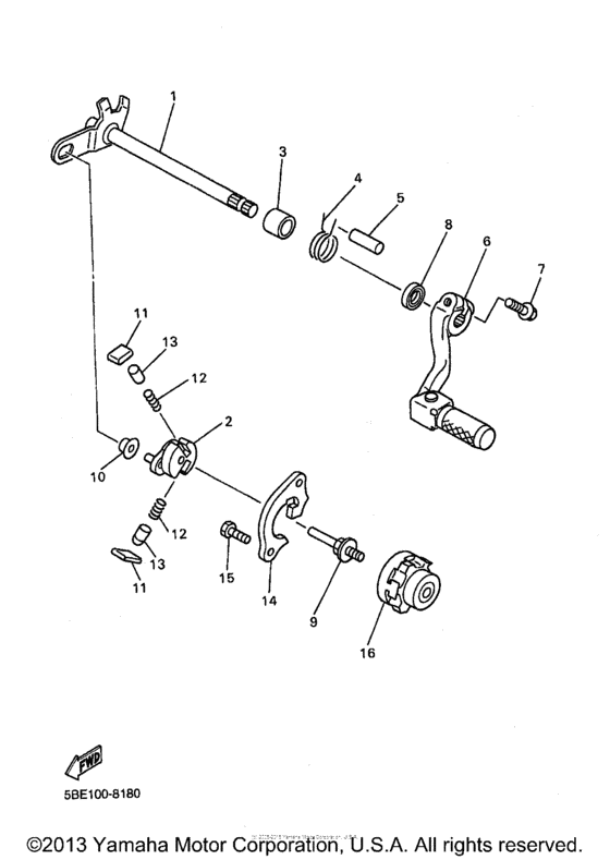 WR400FK Вал переключения