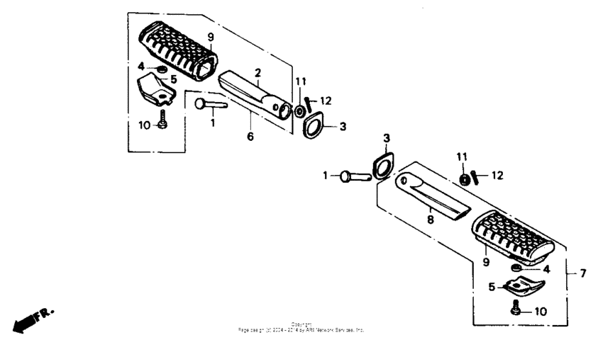 NS50 Подножки
