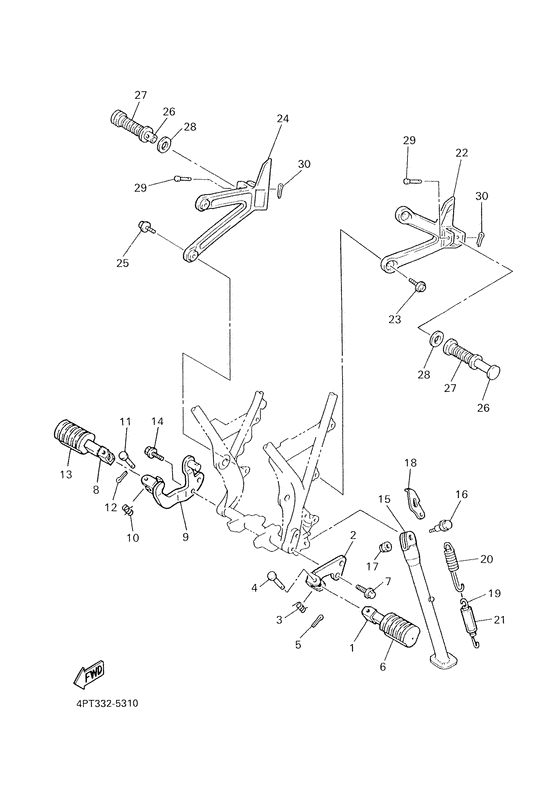 XT600E Stand. footrest