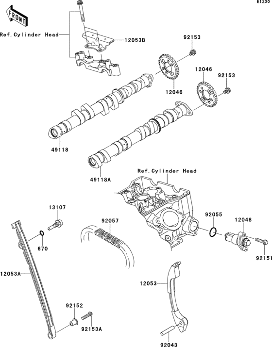 ZX600 Распред вал