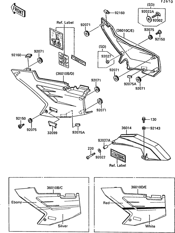 Side covers/chain cover(1/2)(zx1000-b1)