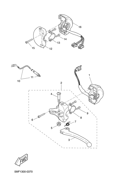 XN150 Handle switch. lever