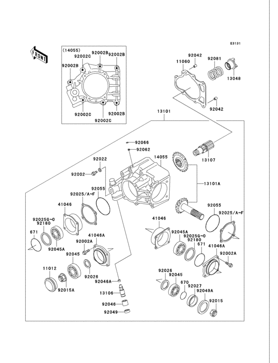 Front bevel gear(1/2)