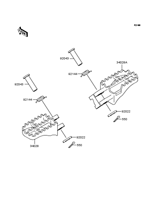 KX125 Подножки