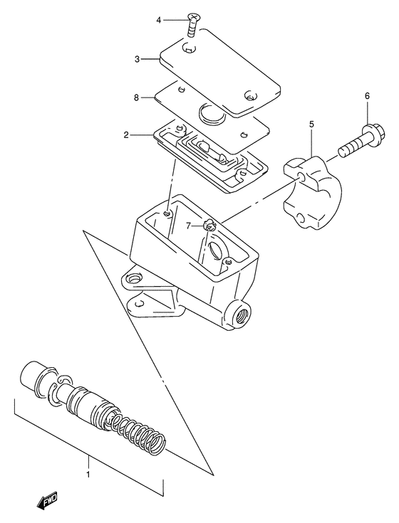 GSX600 Передний тормозной цилиндр