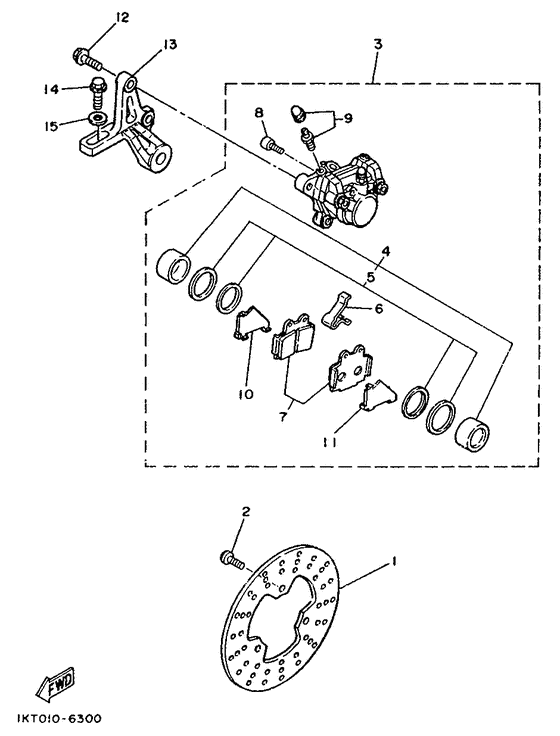 Hinterradbremssattel