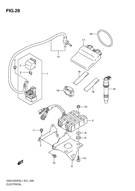 GSX1250 (ABS) Equipo electrico