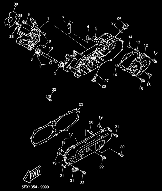 CW50RS Картер двигателя