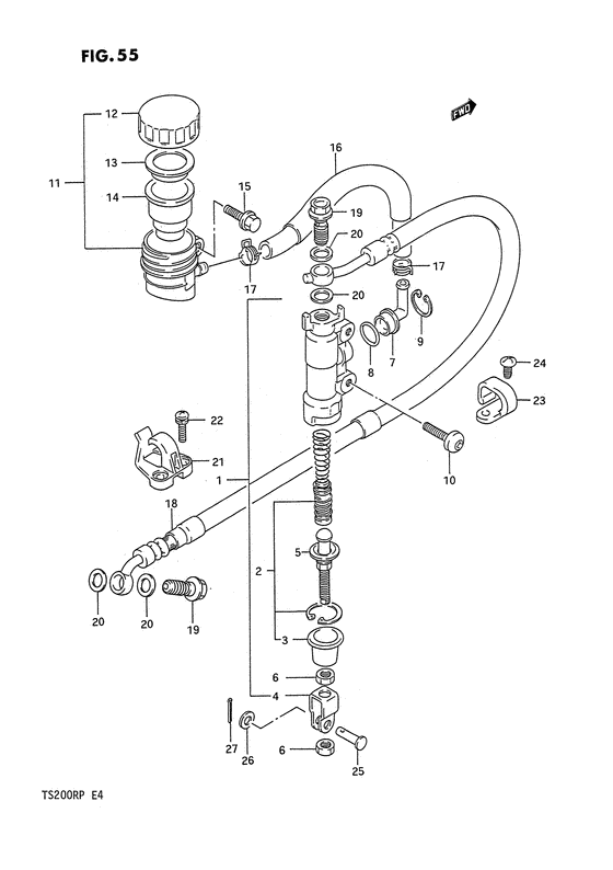 TS200 Задний тормозной цилиндр