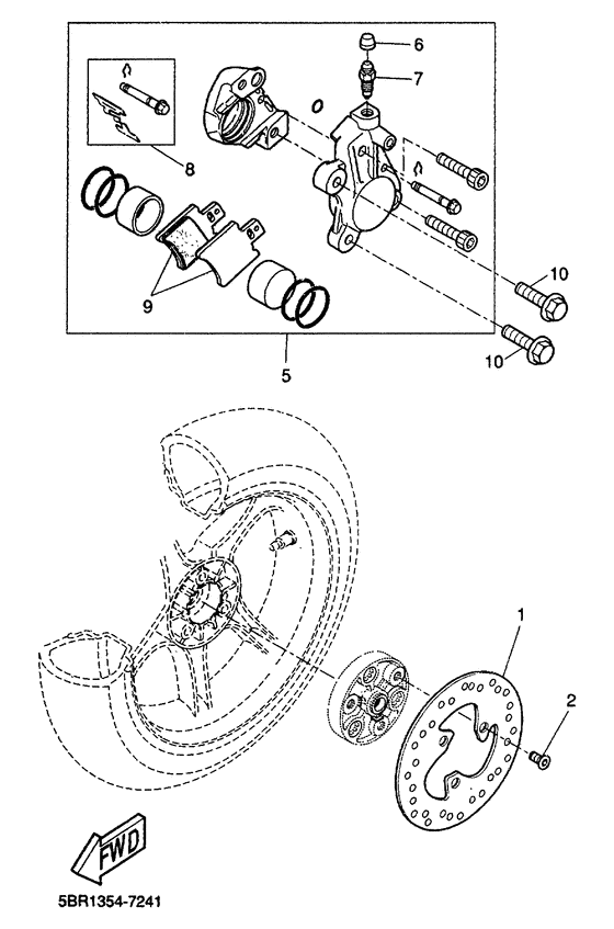 YQ50 Задний суппорт