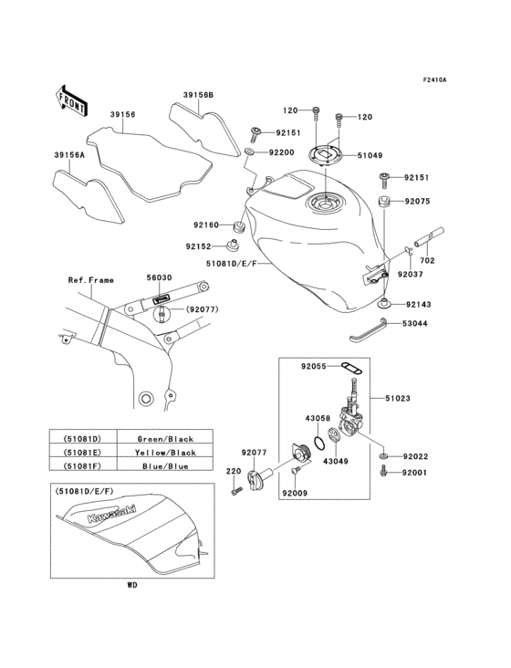 Fuel tank(zx600-j2h)