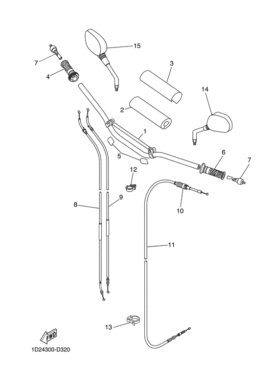 Steering handle & cable