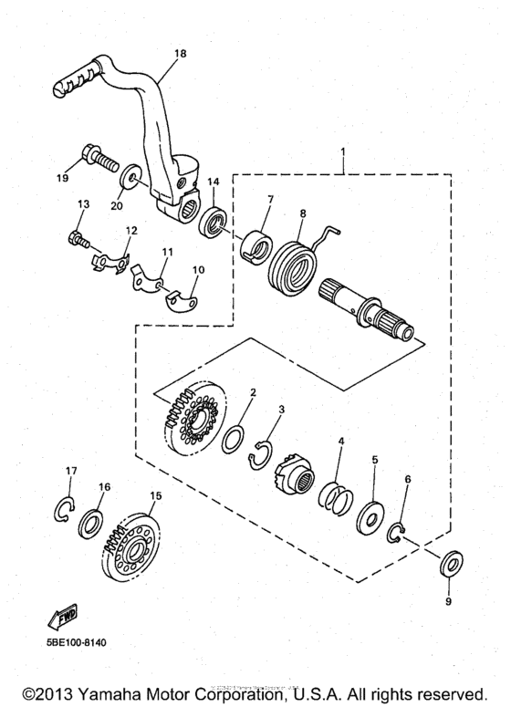 YZ400FK Стартер