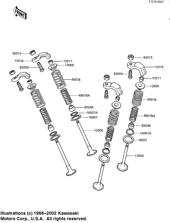 EX250 Rocker arms / valves