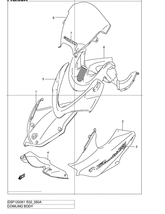GSF1200S Cowling body