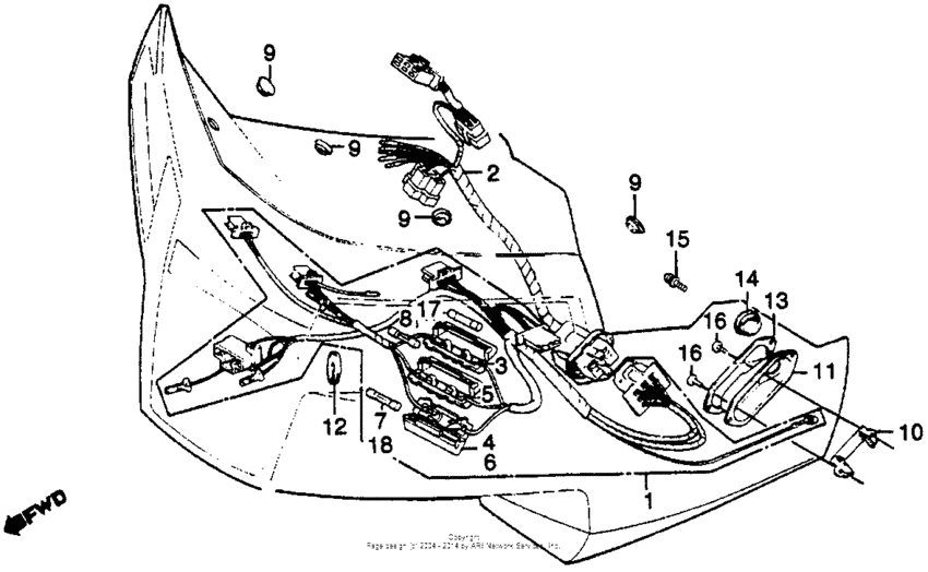 Gl500i fairing wire harness