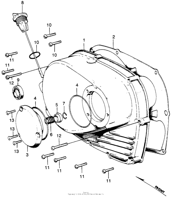CL350 Крышка картера правая