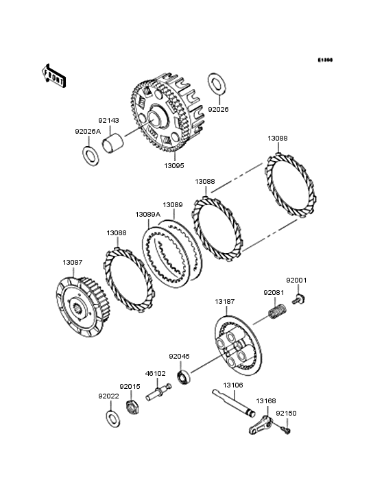 BJ250 Сцепление