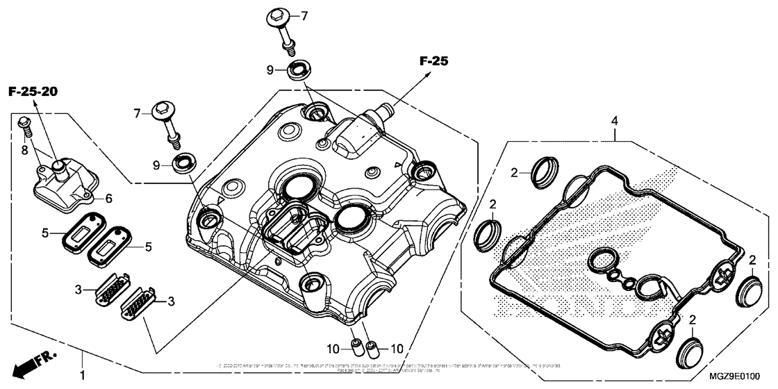 CB500X (ABS) Крышка головки цилиндров