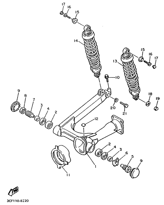 Rear arm. suspension