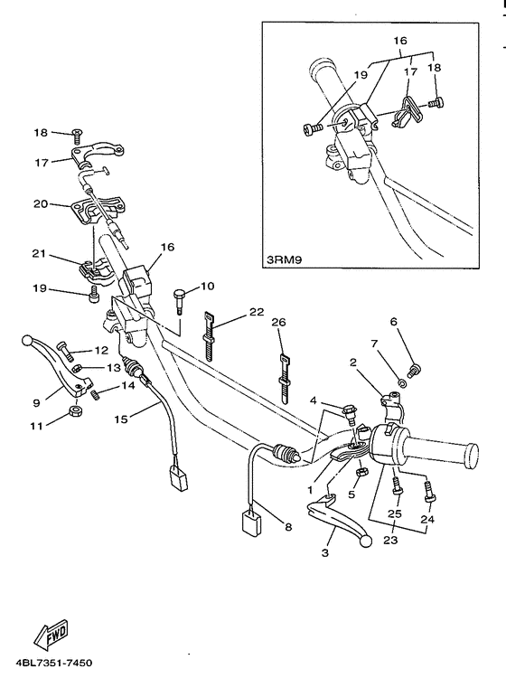 Handle switch. lever