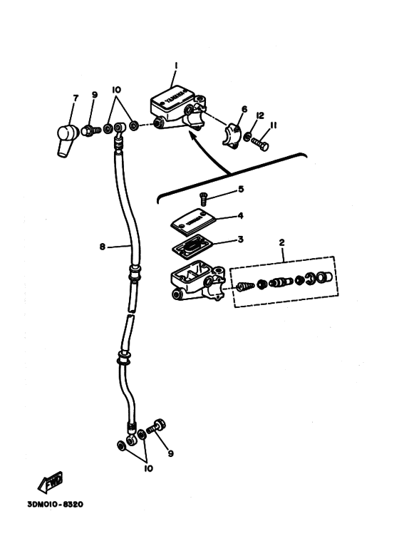 XV250 Передний тормозной цилиндр