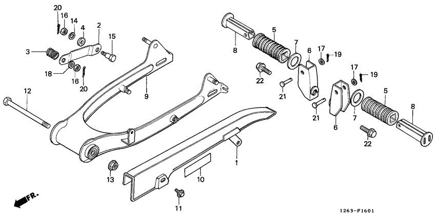 Rear fork/chain case