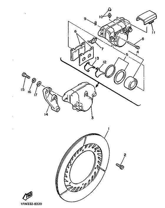 Hinterradbremssattel